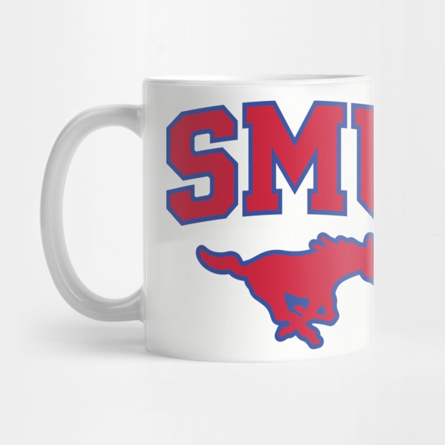 SMU Blue Logo & Red Peruna by one-broke-kid